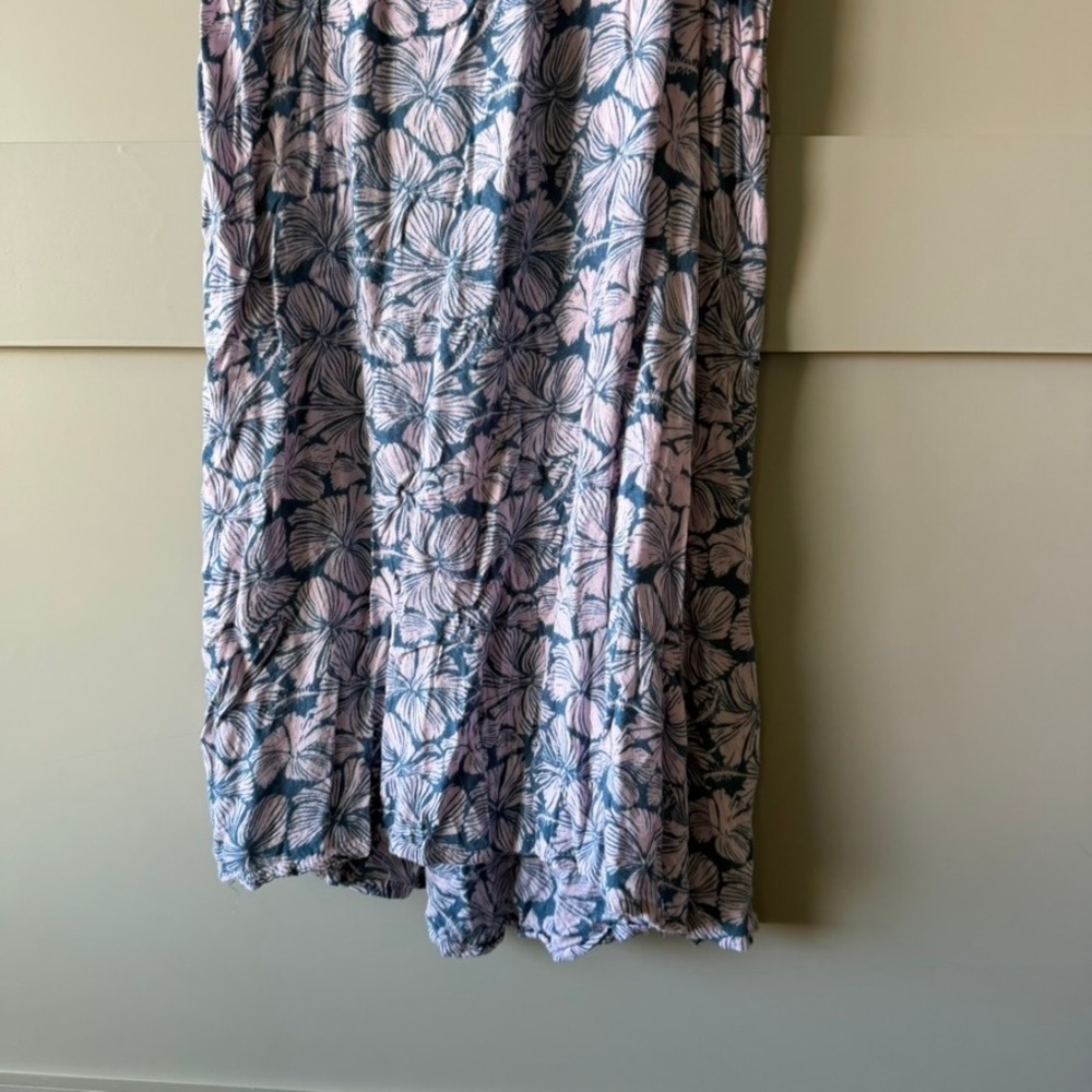 Hawaii Cami Dress Women S Blue Pink Hibiscus Floral Rayon Adjustable Strap - Picture 9 of 12